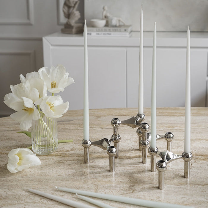 STOFF Nagel Taper Candle by Ester & Erik, Dusty Mint, Set of 6