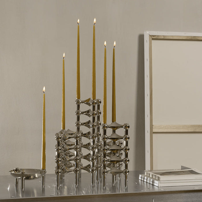 STOFF Nagel Taper Candle by Ester & Erik, Mustard, Set of 6