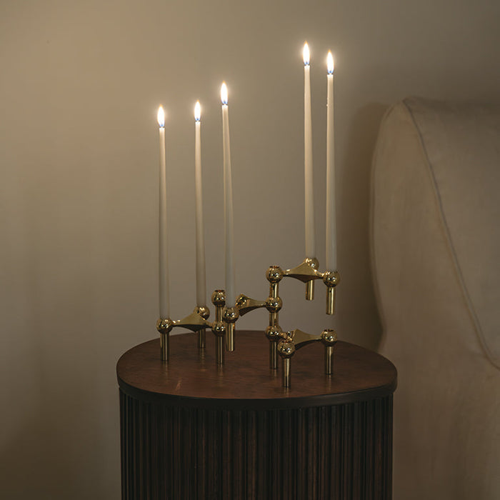 STOFF Nagel Taper Candle by Ester & Erik, Off-White, Set of 6 - Batten Home