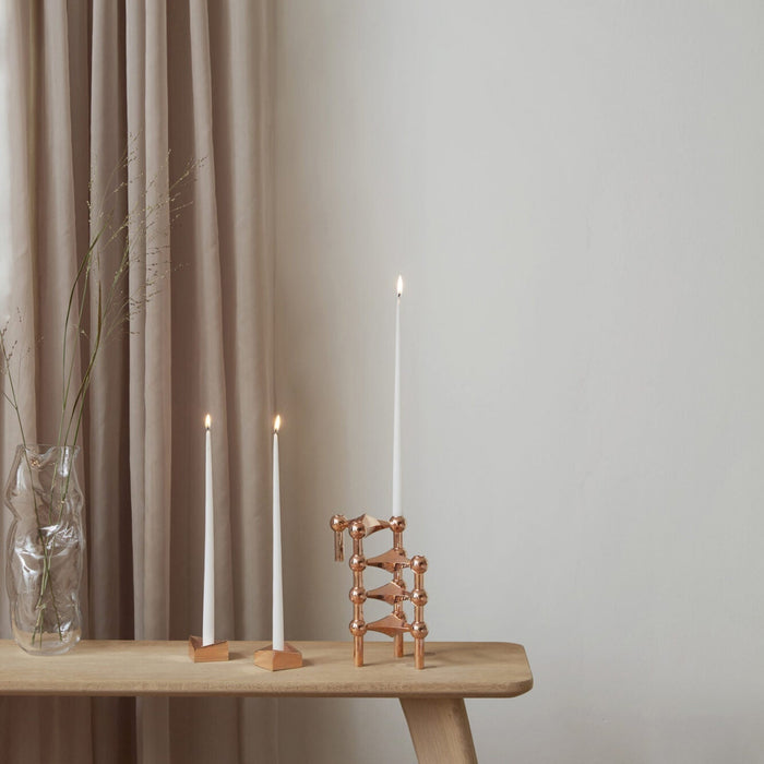 STOFF Nagel Taper Candle by Ester & Erik, White, Set of 6 - Batten Home