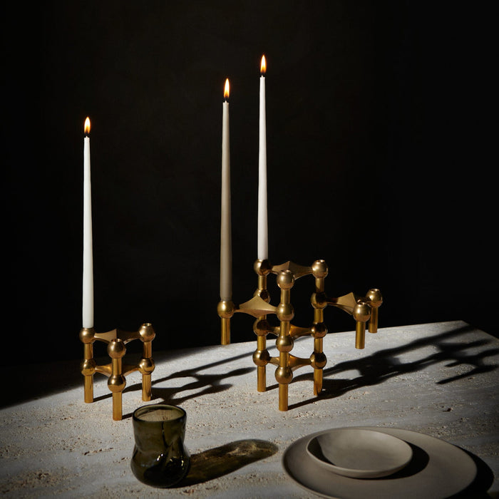 STOFF Nagel Taper Candle by Ester & Erik, White, Set of 6 - Batten Home
