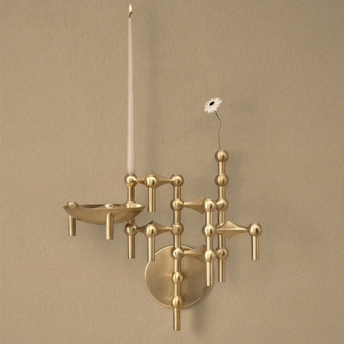 STOFF Nagel Vase, Brushed Brass - Batten Home