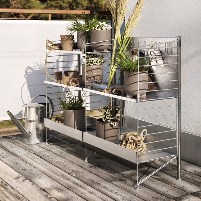 String Metal Shelf with High Edge - Galvanized - Batten Home
