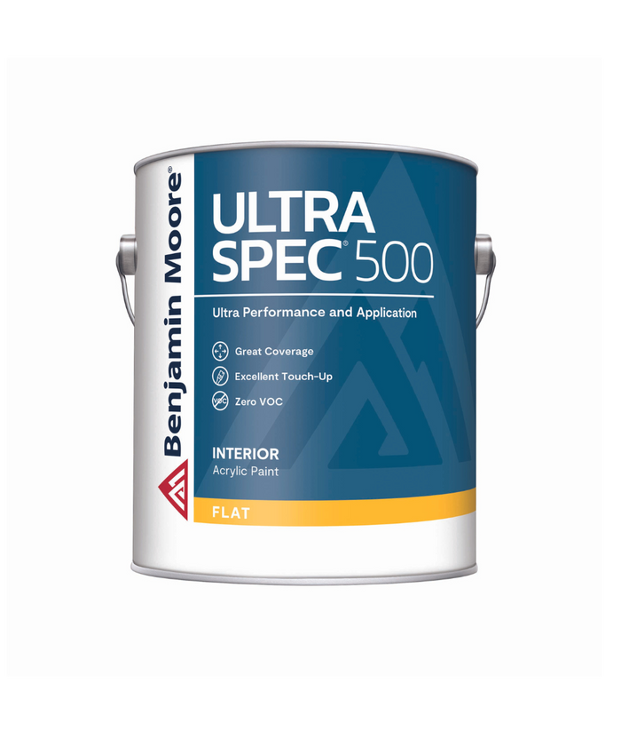 Benjamin Moore Ultra Spec interior paint in flat, available at Ricciardi Brothers.