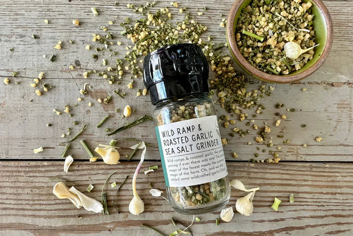 Well Seasoned Table's Wild Ramp and Roasted Garlic Sea Salt Grinder - Sow True Seed